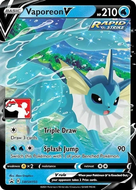 Vaporeon V — Play! Pokémon Prize Pack Series