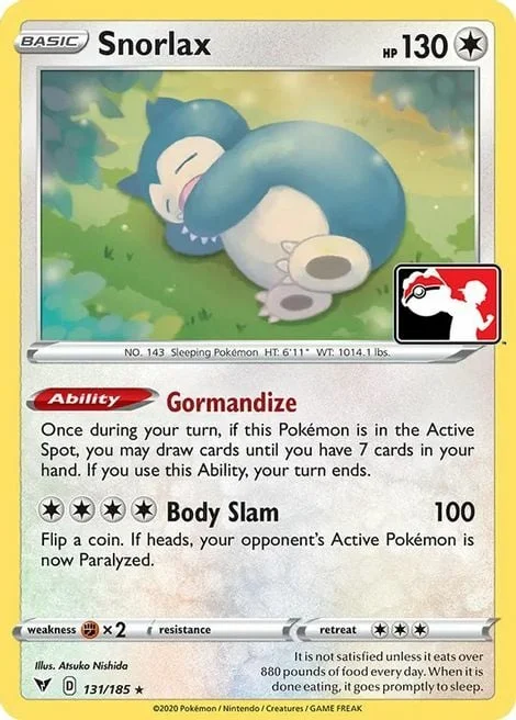Snorlax — Play! Pokémon Prize Pack Series