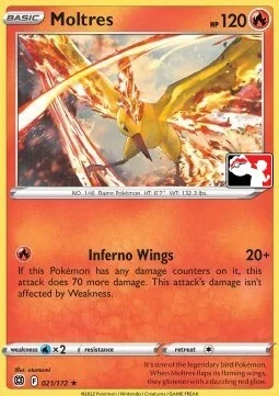 Moltres — Play! Pokémon Prize Pack Series