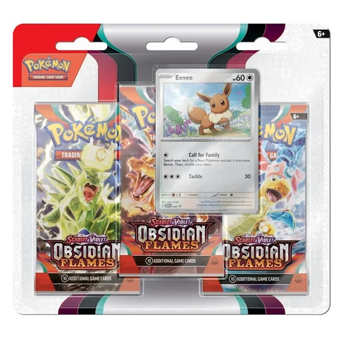 Obsidian Flames: Eevee 3-Pack Blister — Obsidian Flames