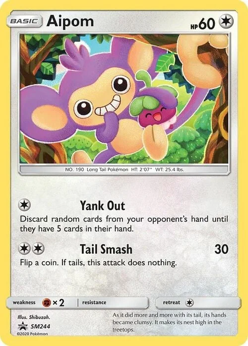 Aipom — SM Black Star Promos