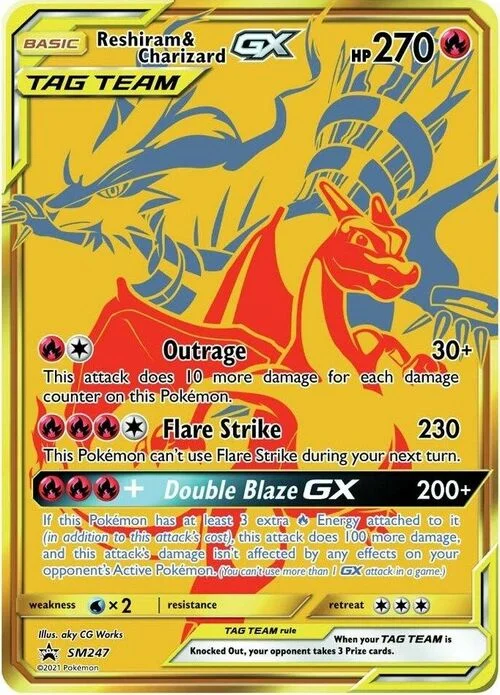 Reshiram & Charizard GX — SM Black Star Promos