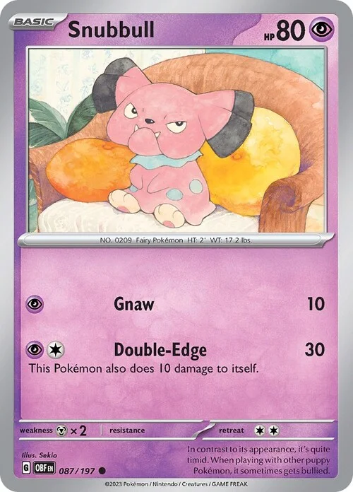 Snubbull — Obsidian Flames