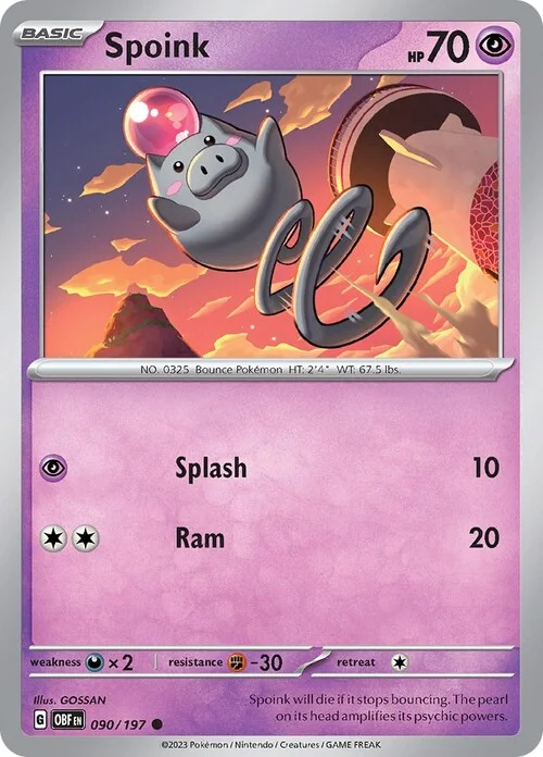 Spoink — Obsidian Flames