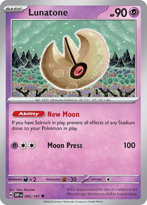 Lunatone — Obsidian Flames