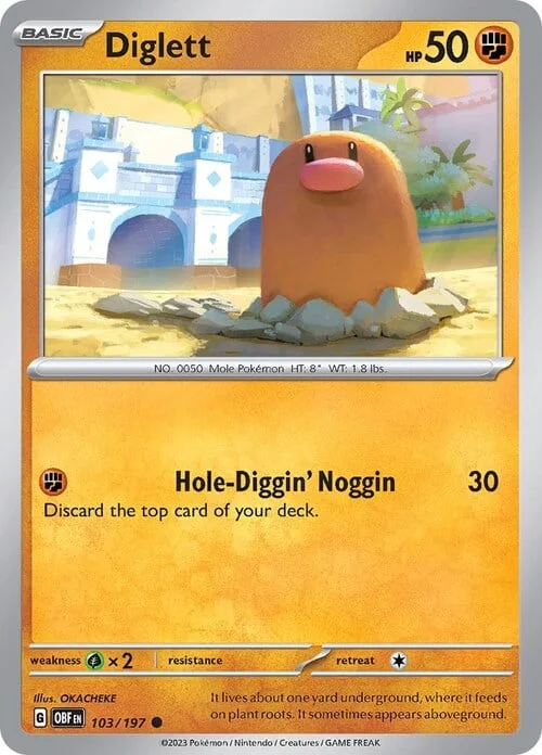 Diglett — Obsidian Flames