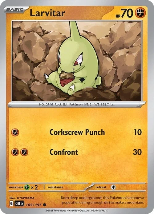 Larvitar — Obsidian Flames