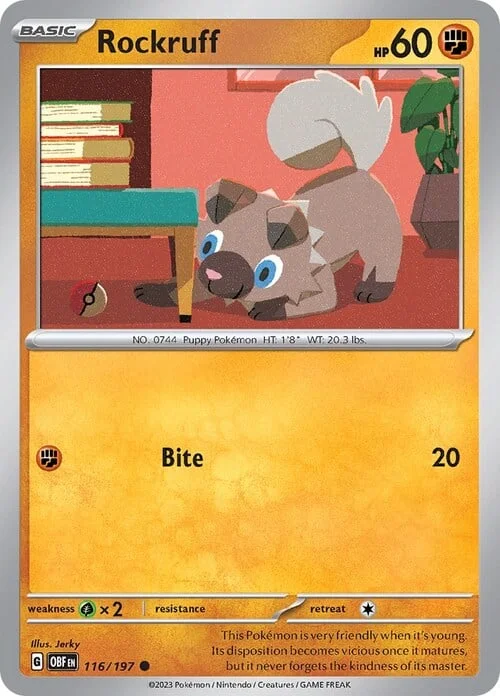 Rockruff — Obsidian Flames