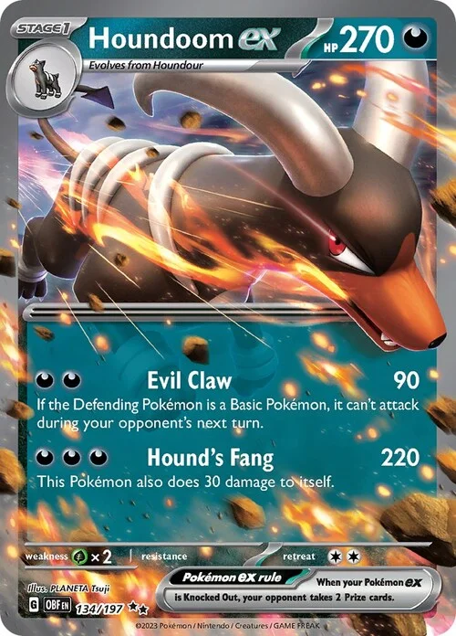 Houndoom ex — Obsidian Flames