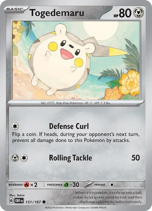 Togedemaru — Obsidian Flames
