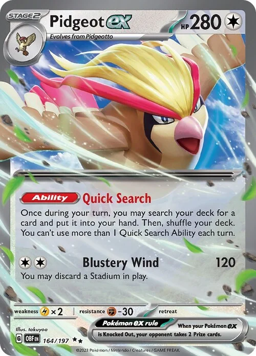 Pidgeot ex — Obsidian Flames