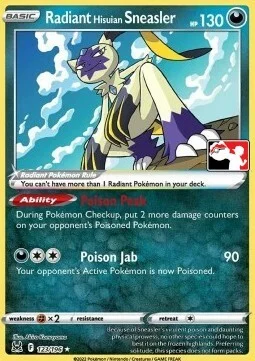 Radiant Hisuian Sneasler — Play! Pokémon Prize Pack Series