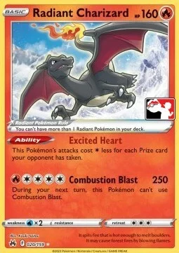 Radiant Charizard — Play! Pokémon Prize Pack Series