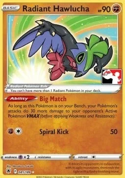 Radiant Hawlucha — Play! Pokémon Prize Pack Series
