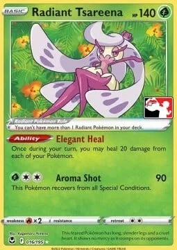 Radiant Tsareena — Play! Pokémon Prize Pack Series