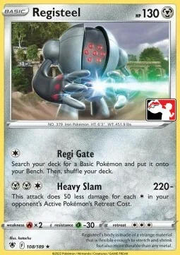 Registeel — Play! Pokémon Prize Pack Series