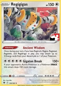 Regigigas — Play! Pokémon Prize Pack Series