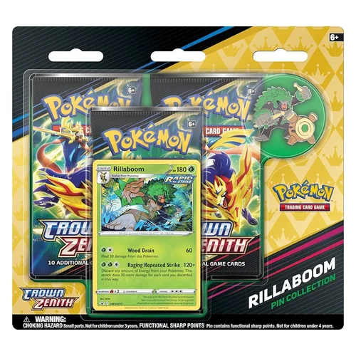 Crown Zenith Pin Collection | Rillaboom 3-Pack Blister — Crown Zenith
