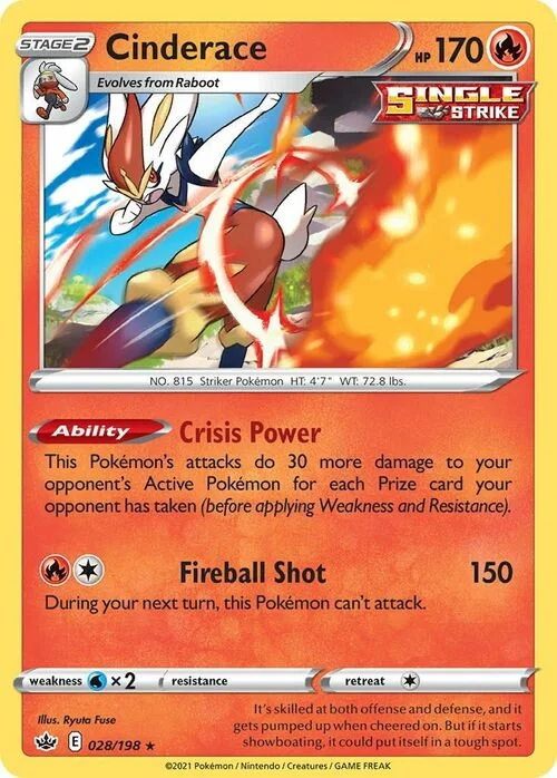 Cinderace — Theme Deck & Blisters Exclusives