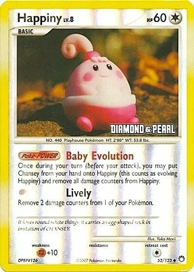 Happiny Lv.8 — Burger King DP Promos 2008