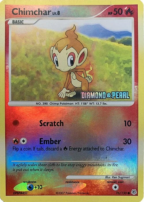 Chimchar Lv.8 — Burger King DP Promos 2008