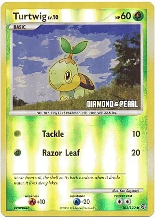 Turtwig Lv.10 — Burger King DP Promos 2008