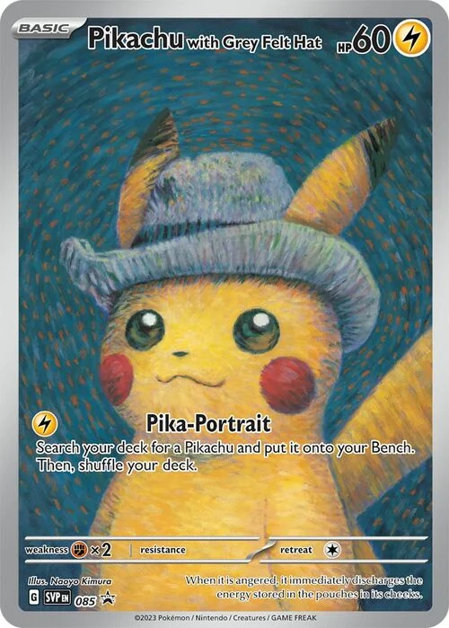 Pikachu with Grey Felt Hat — SV Black Star Promos