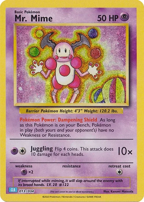 Mr. Mime — Pokémon TCG Classic: Blastoise & Suicune ex Deck