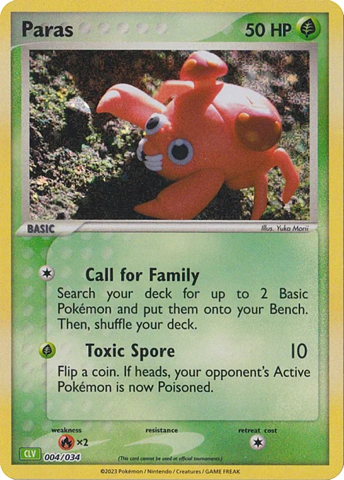Paras — Pokémon TCG Classic: Venusaur & Lugia ex Deck