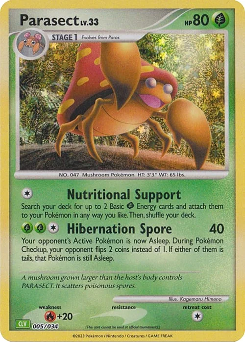 Parasect Lv.33 — Pokémon TCG Classic: Venusaur & Lugia ex Deck