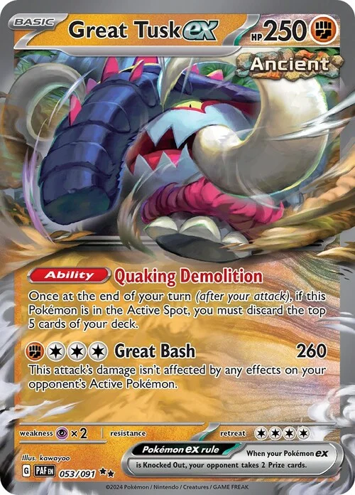 Great Tusk ex — Paldean Fates