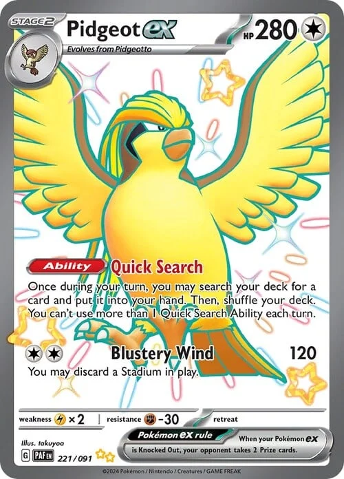 Pidgeot ex — Paldean Fates