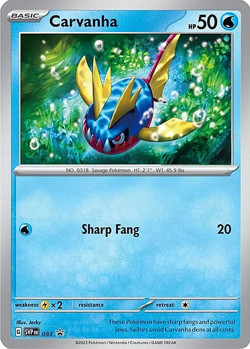 Carvanha — SV Black Star Promos