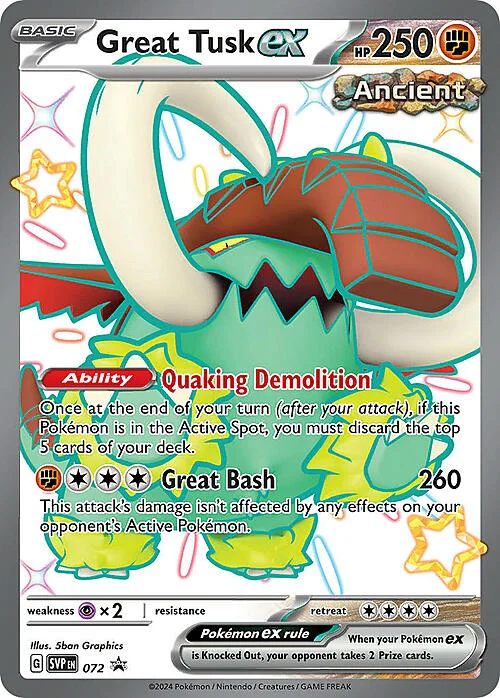 Great Tusk ex — SV Black Star Promos