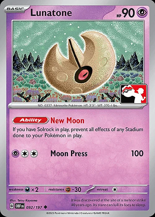 Lunatone — Play! Pokémon Prize Pack Series