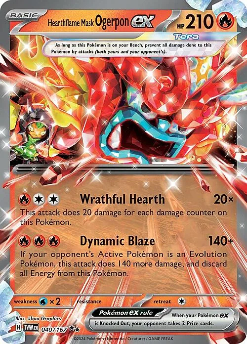 Hearthflame Mask Ogerpon ex — Twilight Masquerade