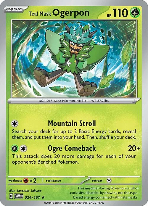 Teal Mask Ogerpon — Twilight Masquerade