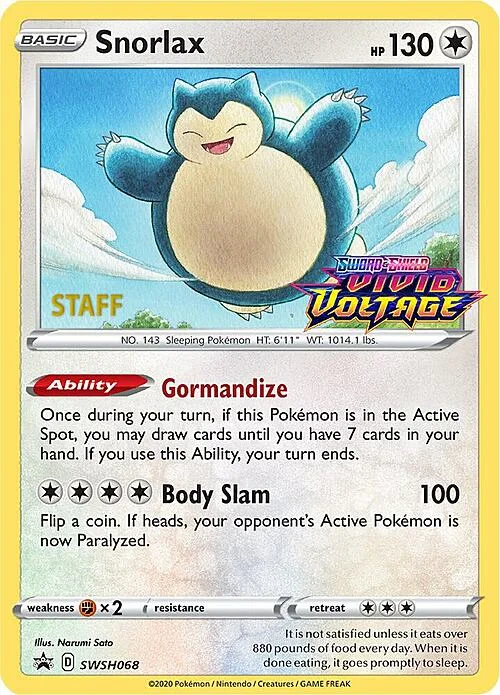Snorlax — SWSH Black Star Promos