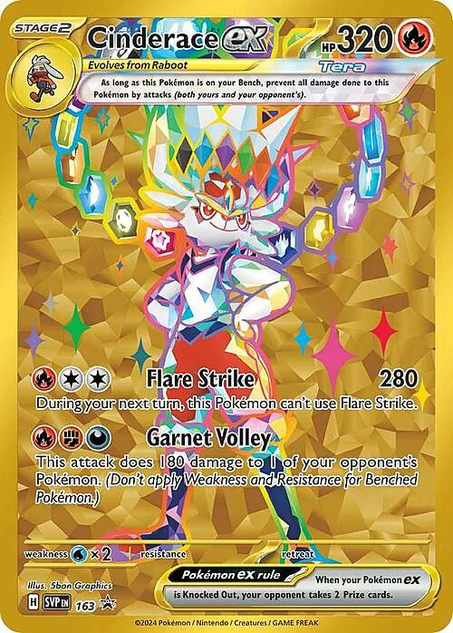 Cinderace ex — SV Black Star Promos