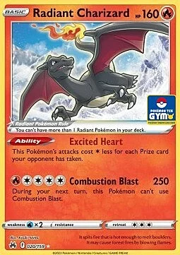 Radiant Charizard — Southeast Asia Gym Promos