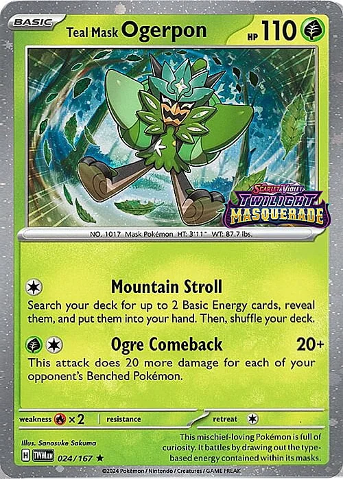 Teal Mask Ogerpon — Twilight Masquerade