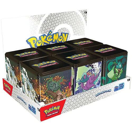 2025 Stacking Tin Display — Scarlet & Violet Products