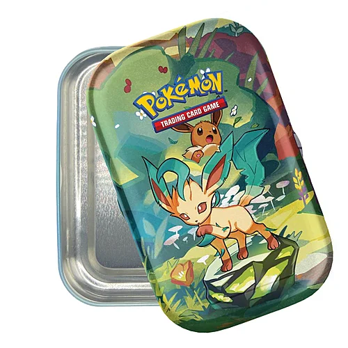 Prismatic Evolutions: Leafeon Empty Mini Tin — Prismatic Evolutions