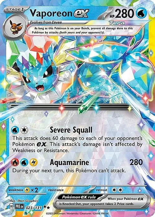 Vaporeon ex — Prismatic Evolutions