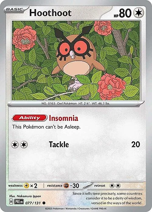 Hoothoot — Prismatic Evolutions