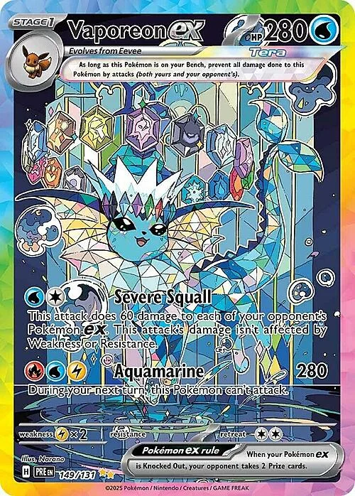 Vaporeon ex — Prismatic Evolutions