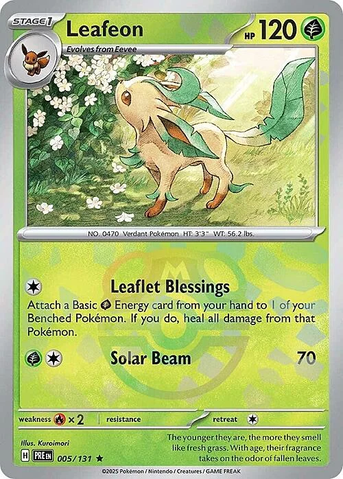 Leafeon — Prismatic Evolutions - Master Ball Reverse Holo