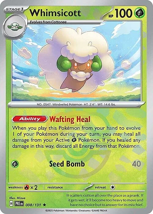 Whimsicott — Prismatic Evolutions - Master Ball Reverse Holo