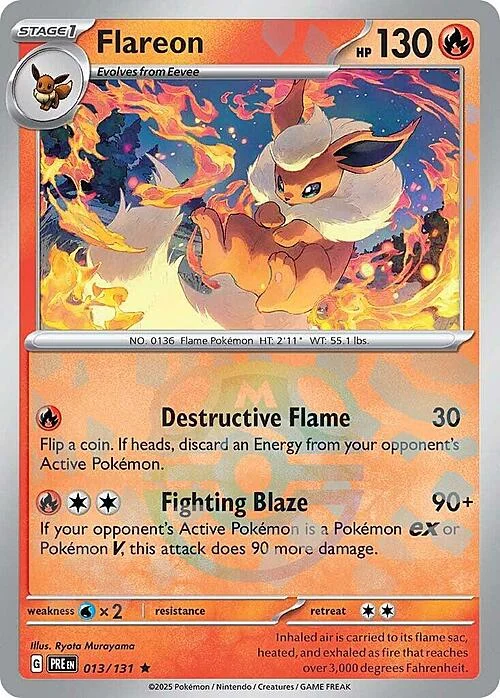 Flareon — Prismatic Evolutions - Master Ball Reverse Holo