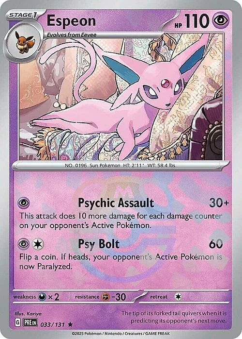 Espeon — Prismatic Evolutions - Master Ball Reverse Holo